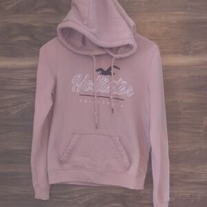 Hollister California - Y2K Mauve Pink Pullover Hoodie | Script Logo | Size S